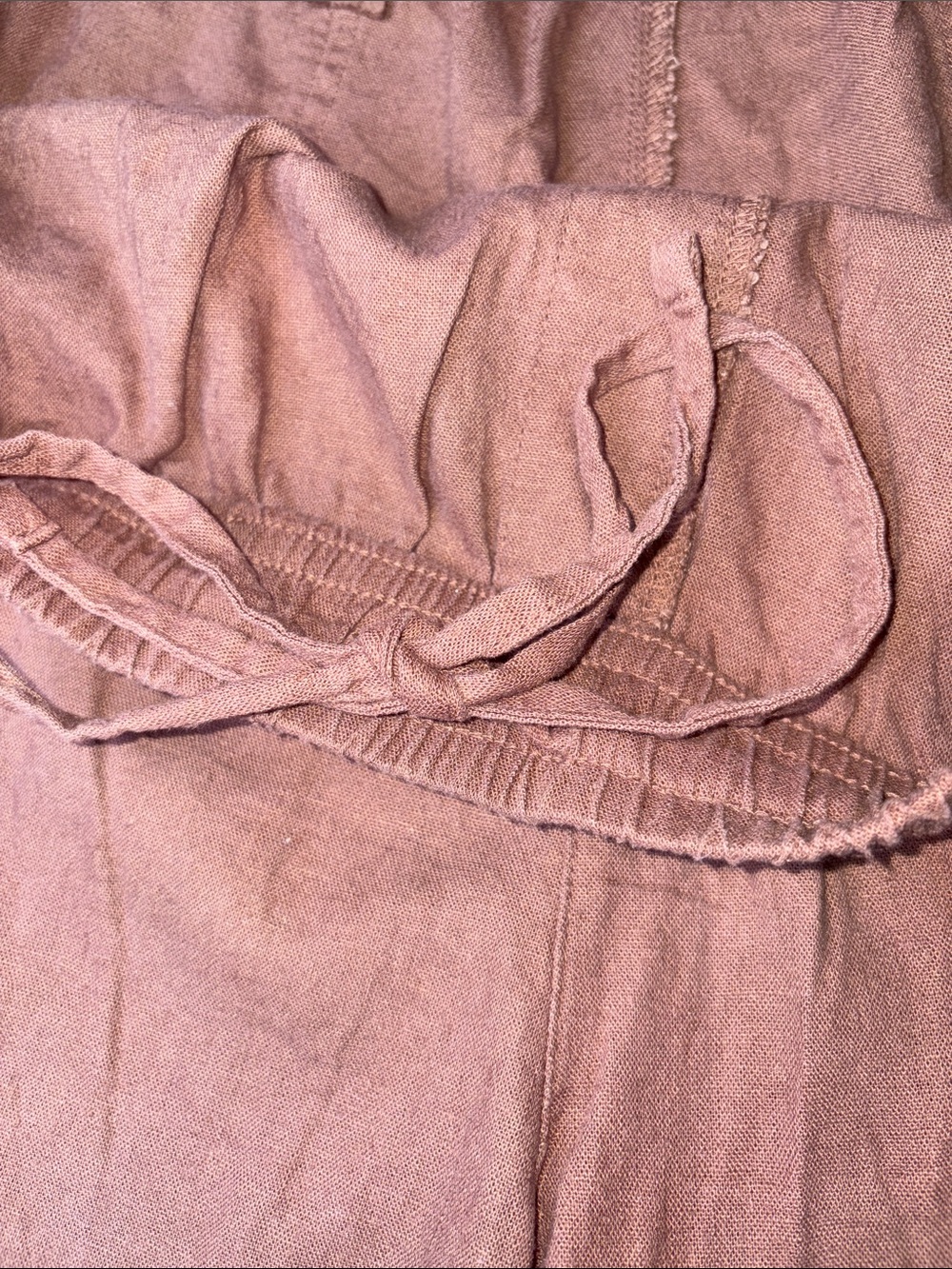 Old Navy Linen Brown Strawstring-Elastic-Waist Causal Shorts Plus Size 4X - Picture 3 of 15